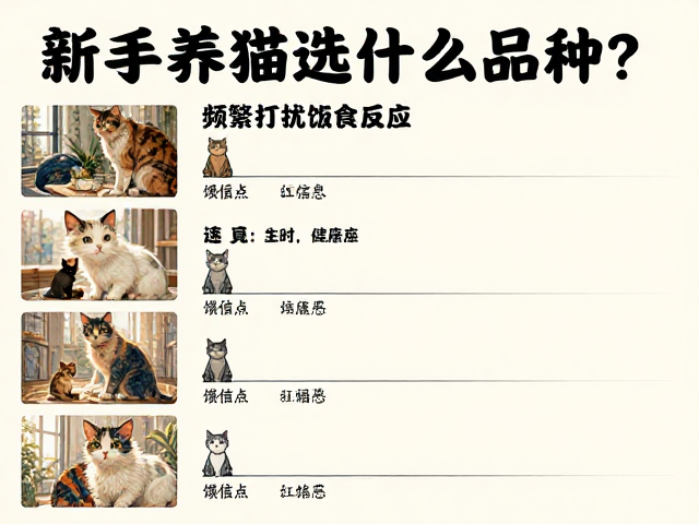 新手养猫选什么品种?应对频繁打扰与进食反应全攻略