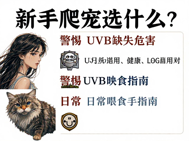 新手爬宠选什么?警惕UVB缺失危害,附日常喂食指南