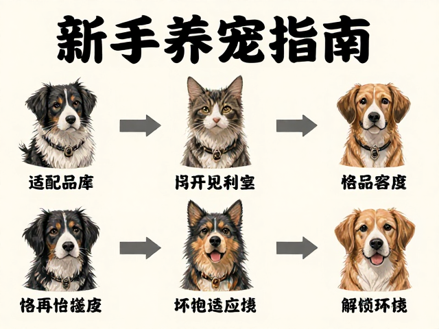 新手养宠指南，适配品种，食物容器选择与环境适应训练全解析