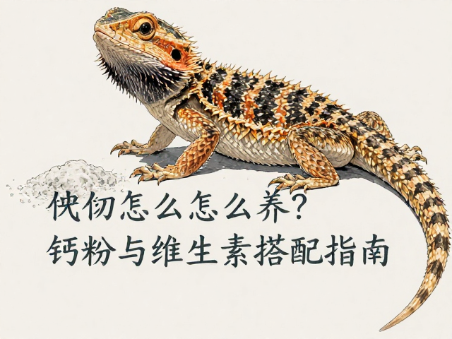 原色鬃狮蜥黑色喉斑怎么养?钙粉与维生素搭配指南