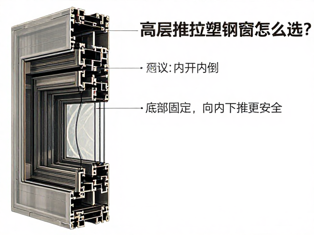 高层推拉塑钢窗怎么选?建议内开内倒,底部固定,向内下推更安全
