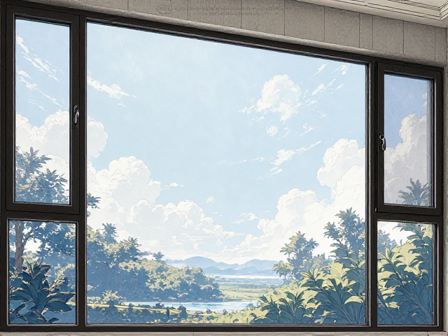 大面积展示窗搭配家用塑钢窗,打造开阔景观视野