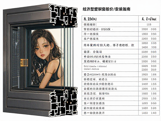 8,20A,8,12A,8单层玻璃塑钢窗,经济型配置报价与安装指南