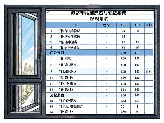 8,20A,8,12A,8单层玻璃塑钢窗,经济型配置报价与安装指南