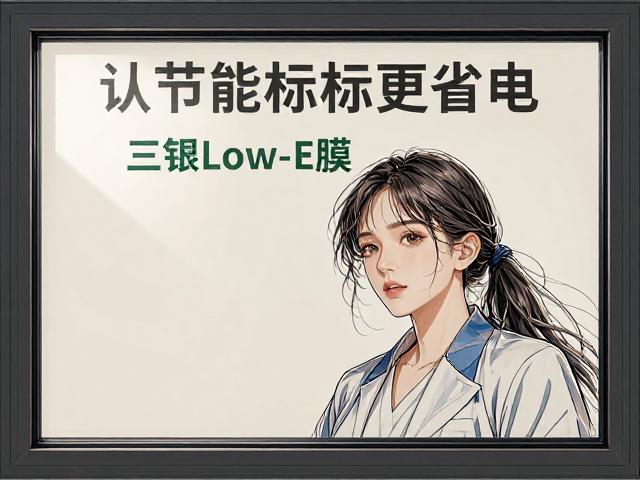 单层玻璃塑钢窗配三银Low-E膜,认准节能标识更省电