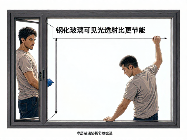 单层玻璃塑钢窗怎么选?关注钢化玻璃可见光透射比更节能
