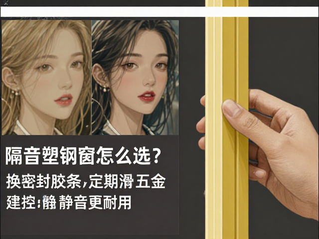 隔音塑钢窗怎么选?换密封胶条,定期润滑五金,静音更耐用