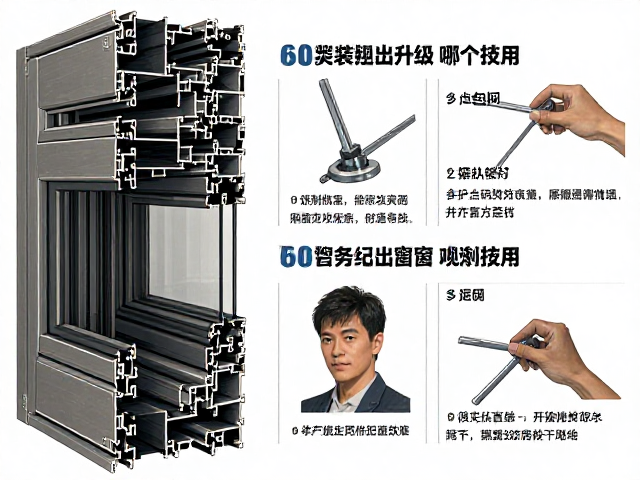 60系列塑钢窗升级指南,多点锁闭,发泡复合胶条,隔音保温全掌握