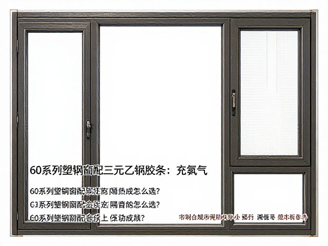 60系列塑钢窗配三元乙丙胶条,充氩气,隔音隔热怎么选?