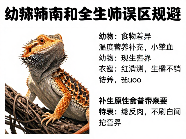 原色鬃狮蜥饲养指南,幼体成体食谱差异与高湿度管理要点