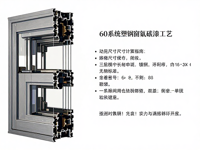 60系列塑钢窗氟碳漆工艺与窗洞尺寸计算指南
