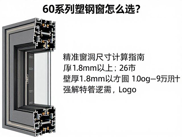 60系列塑钢窗怎么选？壁厚1.8mm以上，精准窗洞尺寸计算指南