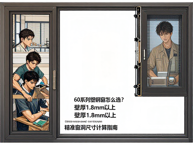 60系列塑钢窗怎么选？壁厚1.8mm以上，精准窗洞尺寸计算指南