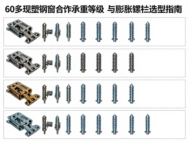 60系列塑钢窗合页承重等级与膨胀螺栓选型指南