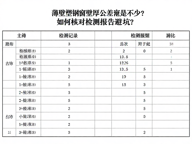 薄壁塑钢窗壁厚公差范围是多少?如何核对检测报告避坑?
