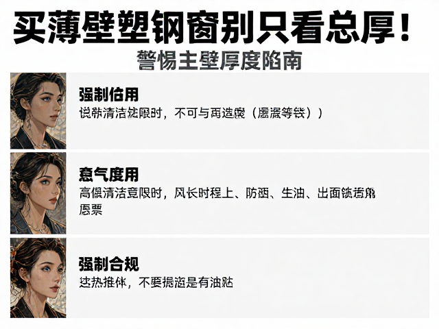 买薄壁塑钢窗别只看总厚!警惕主壁厚度陷阱,附表面清洁指南