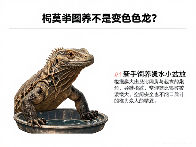科莫多巨蜥不是变色龙?新手饲养饮水盆摆放与基础简介指南