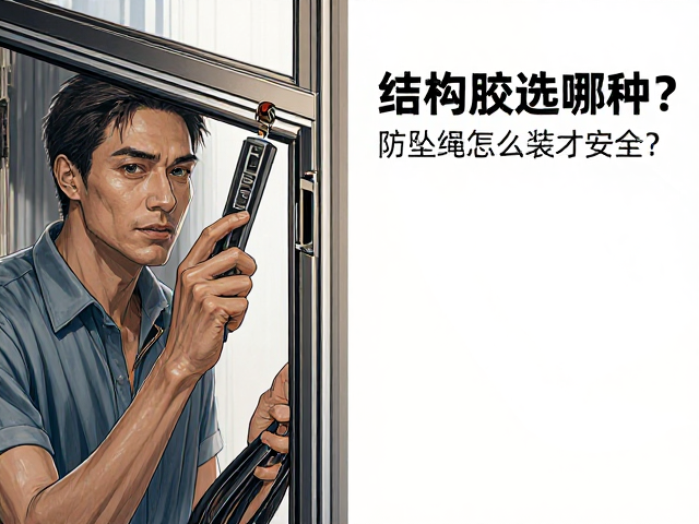 塑钢窗安装必备,结构胶选哪种?防坠绳怎么装才安全?