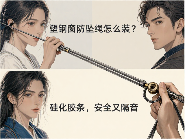 塑钢窗防坠绳怎么装?硅化胶条,防坠绳安装指南,安全又隔音