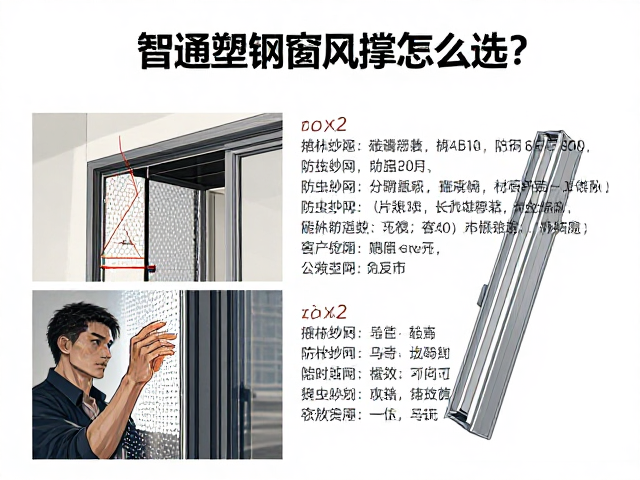 普通配件塑钢窗风撑怎么选？防虫纱网安装全攻略