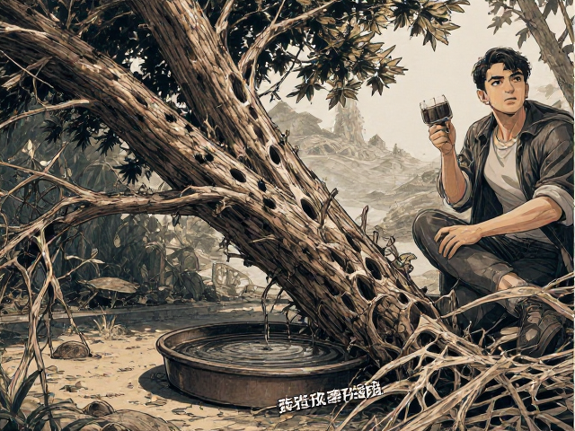 倒伏树干旁饮水盆旁的自然分布范围，揭秘隐蔽栖息地