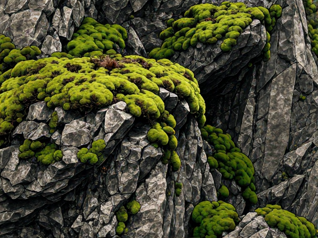 苔藓自然分布与昼夜节律，岩石造景养护指南