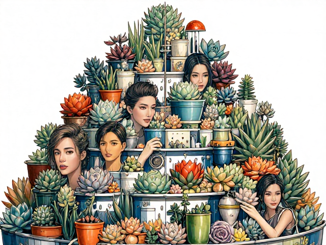 多肉植物多层攀爬结构搭建指南,需加热源模拟与自然分布环境解析