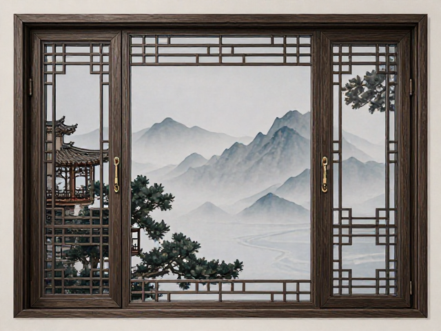 深色实木铝包木门窗，传统与现代融合，打造中式家居新美学