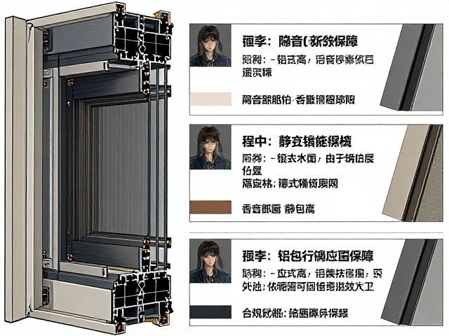 隔音铝包木门窗,平开式,铝包层防水屏障,静音防潮双效保护