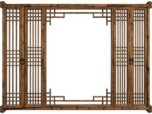 中式铝包木门窗,竹木材质与粗糙质感打造自然雅致空间