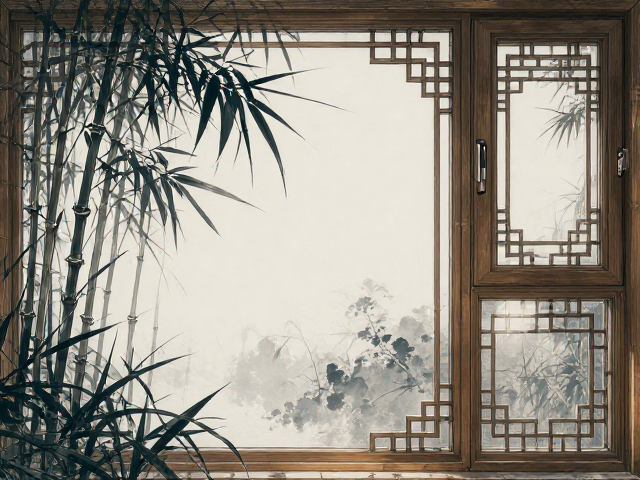 中式铝包木门窗,水墨意境下的竹木质感美学