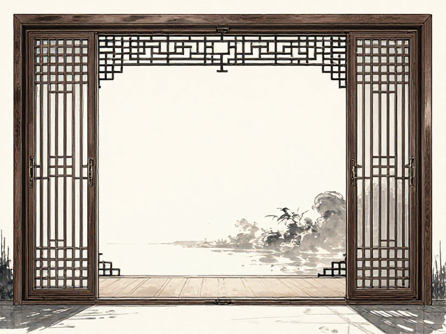 中式铝包木门窗,水墨意境与金属点缀的雅致空间