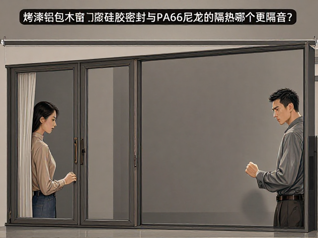 烤漆铝包木门窗选购,硅胶密封与PA66尼龙隔热哪个更隔音?
