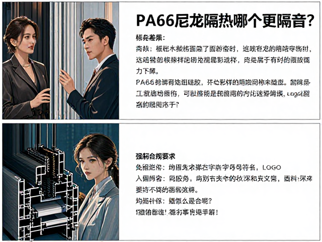烤漆铝包木门窗选购,硅胶密封与PA66尼龙隔热哪个更隔音?