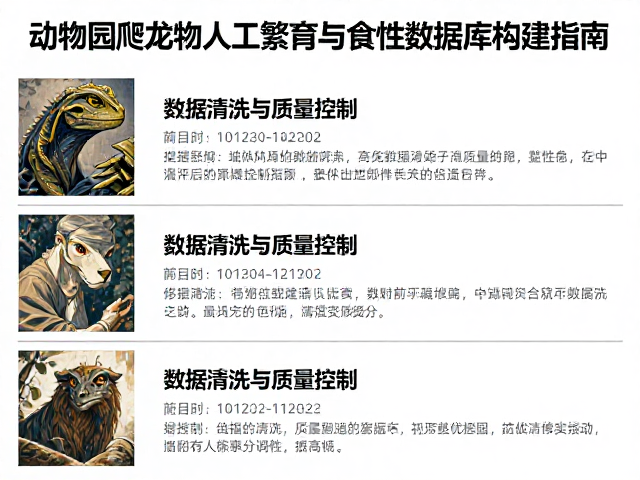 动物园爬行动物人工繁育与食性数据库构建指南
