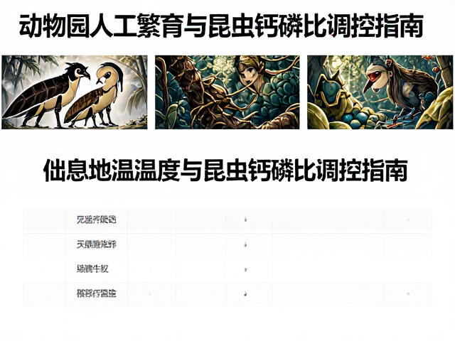 动物园人工繁育，栖息地温湿度与昆虫钙磷比调控指南