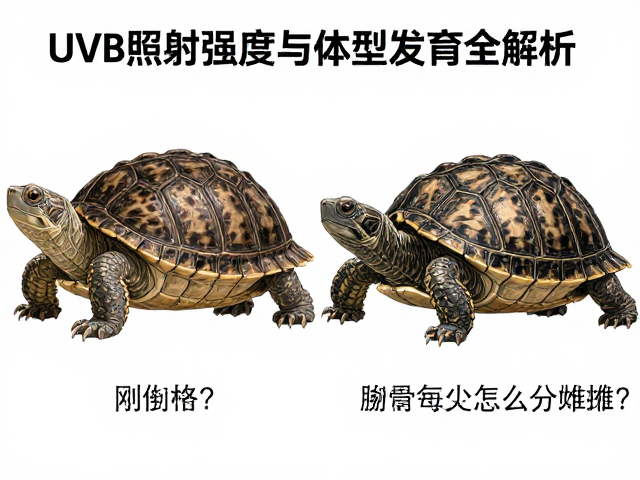 刚孵化龟怎么分雌雄？UVB照射强度与体型发育全解析