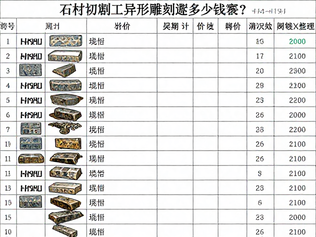 石材切割加工异形雕刻多少钱?按米计价明细与避坑指南