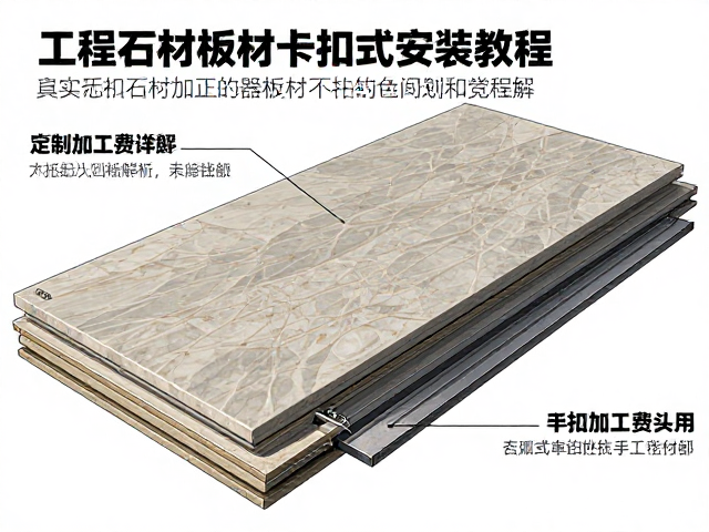 工程石材板材卡扣式安装教程，含定制加工费详解