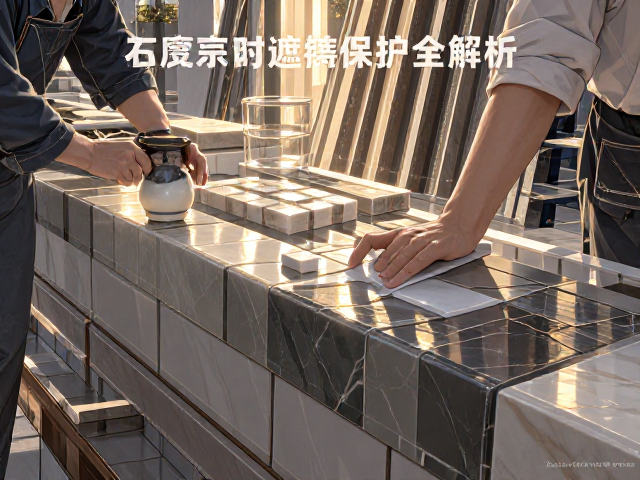 石材清洁养护指南,光泽度基准测量与施工前遮蔽保护全解析