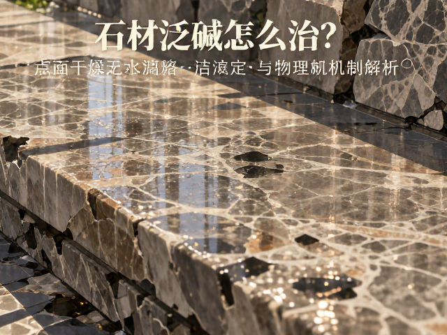 石材泛碱怎么治?表面干燥无水,清洁养护一招搞定