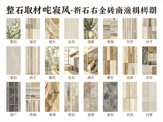 整石取材侘寂风,石材瓷砖种类详解与全屋定制指南