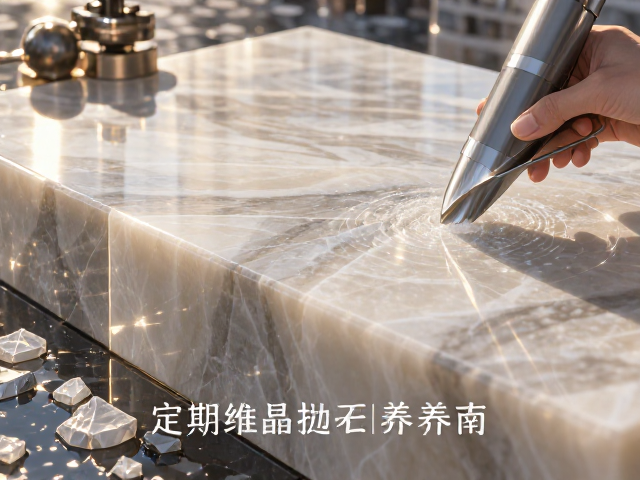 现代极简风中的透光石材魅力，定期结晶抛光保养指南