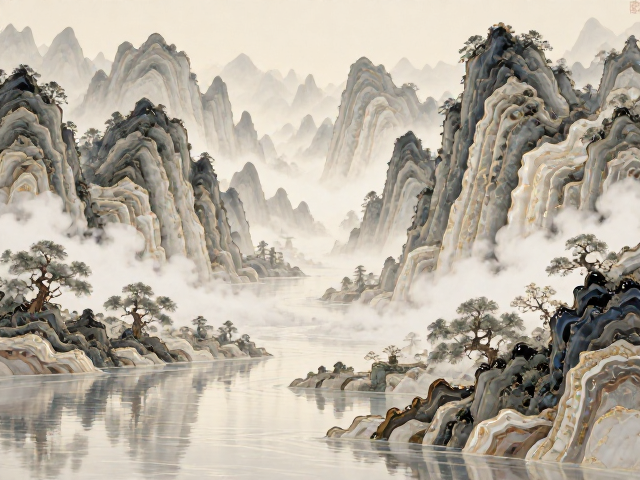 透光石材打造山水意境,玛瑙类天然纹理的高级美学指南