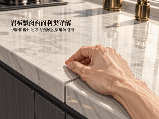 岩板飘窗台面种类详解,切割技巧与强酸强碱避坑指南