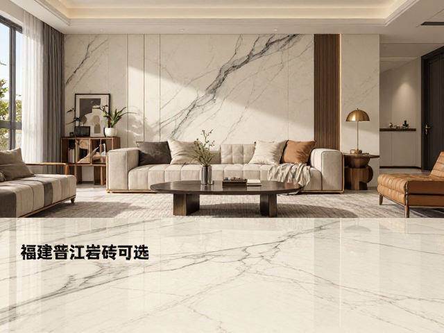福建晋江岩板飘瓷砖种类详解,台面与客厅背景墙全攻略