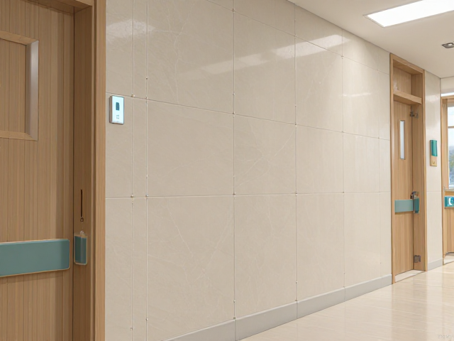 医院内墙岩板选用陶质岩板,卡扣式干挂施工快更耐用