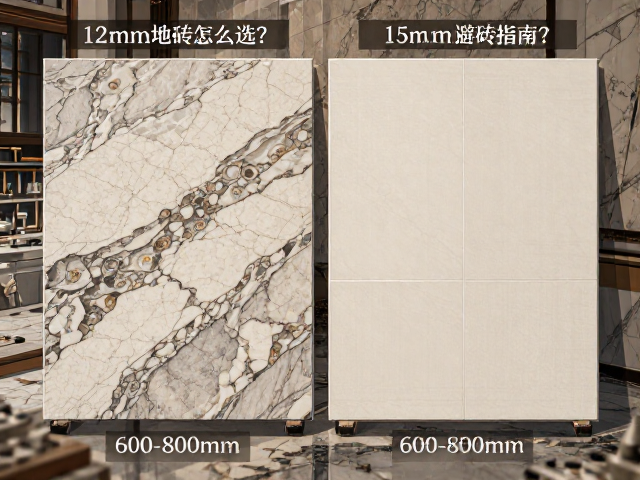12mm岩板与15mm地砖怎么选?600-800mm规格深度对比,避坑指南