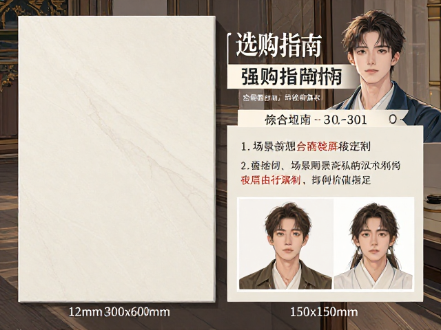 12mm厚岩板300x600mm与150x150mm规格对比，选购指南与安装要点
