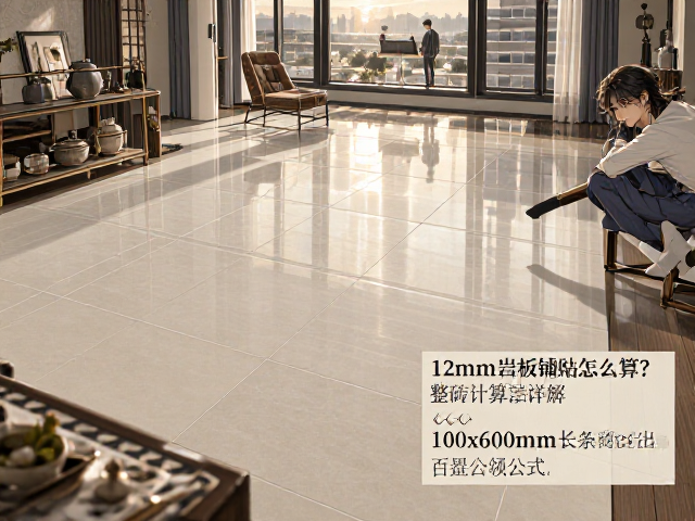 12mm岩板铺贴怎么算?整砖计算法详解,附100x600mm长条砖用量公式